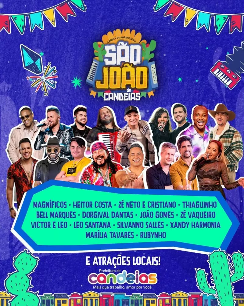 Candeias: Prefeitura divulga programação oficial do Arraiá do Aconchego 2024