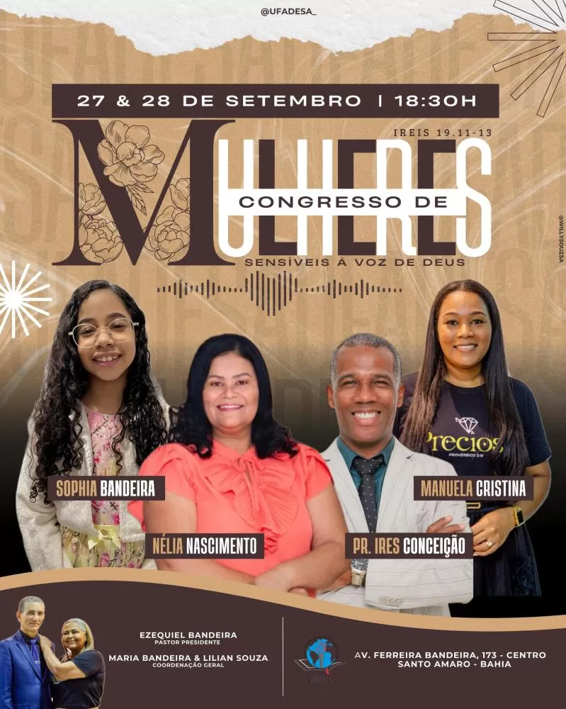 UFADESA promove 21º Congresso de Mulheres da Assembleia de Deus em Santo Amaro-BA
