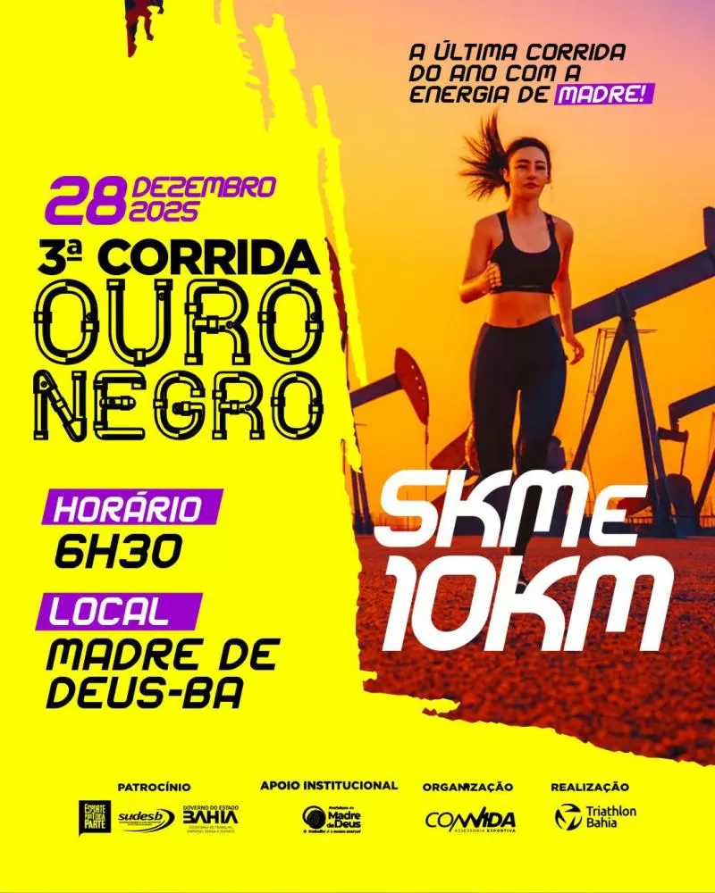 Madre de Deus recebe a 3ª Corrida Ouro Negro, a última grande prova do ano no município.